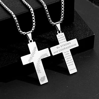 Buy Kids Baseball Necklace Cross Softball Jewelry With 16 Inch Stainless  Steel Chain Perfect Christmas Gift for Children and Teens Sports Fans  Online in India - Etsy