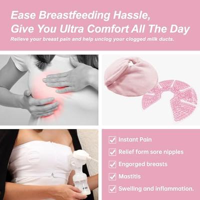 Hot Cold Gel Bead Breast Therapy Pack,Breast Ice Packs for  Breastfeeding,Relief for Breastfeeding,Nursing Pain,  Mastitis,Engorgement,Plugged Ducts