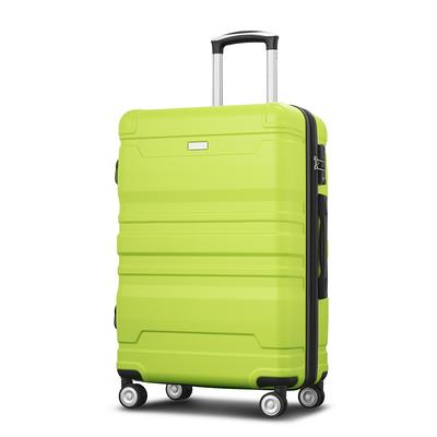 Lime green Expandable Luggage Sets 3 piece Side Hooks Hard Case