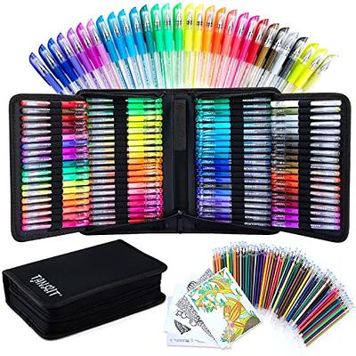 Shuttle Art 120 Unique Colors (No Duplicates) Gel Pens Colored Gel Pen Set  for Adult Coloring Books Art Markers