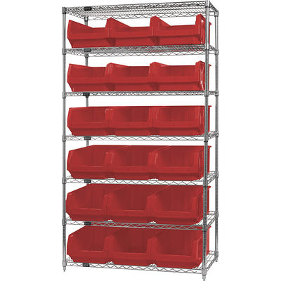 Wire Shelving for Storage-Bin Support