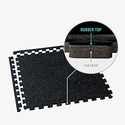 PROSOURCEFIT Exercise Puzzle Mat Black 24 in. x 24 in. x 0.5 in