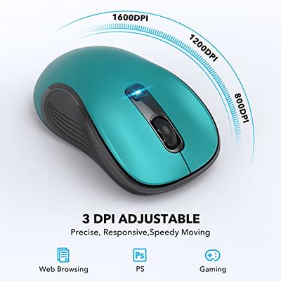 TECKNET Wireless Mouse, 2.4G Ergonomic Optical Mouse, Computer Mouse for  Laptop, PC, Computer, Chromebook, Notebook, 6 Buttons, 24 Months Battery  Life, 2600 DPI, 5 Adjustment Levels 