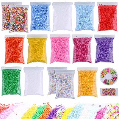 Micro-Polystyrene Beads Small Foam Balls Slime Beads Set with 3