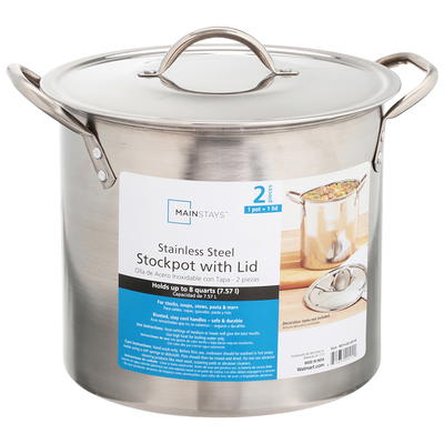 Mainstays Stainless Steel 4 Quart Steamer Pot with Steamer Insert and Lid