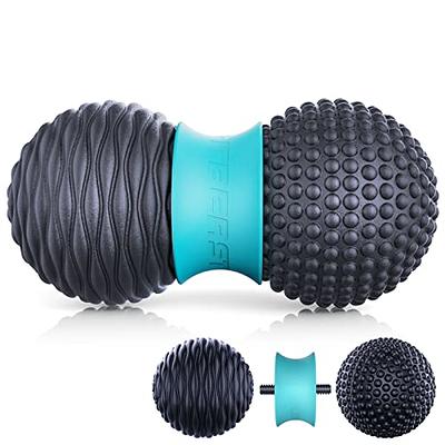 Myga Peanut Massage Ball - Cork Lacrosse Roller for Myofascial Release,  Trigger Point and Deep Tissue Muscle Massage - 14cm x 6cm