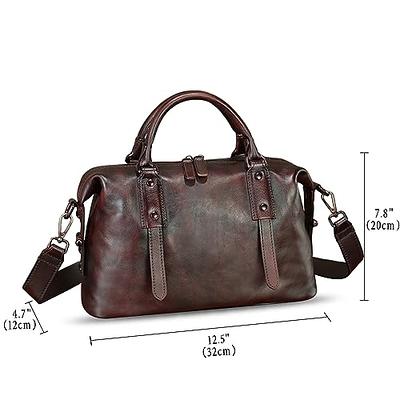 Genuine Leather Handbag for Women Top Handle Satchel Handmade