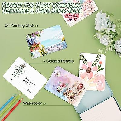 100 Sets Blank Watercolor Cards and Envelopes 4 x 6 Inch Christmas  Cardstock Watercolor Postcard for Kid Art Painting Invitation Thank You Note