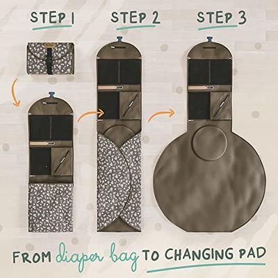 munimu® Portable Baby Diaper Changing Pad – Stylish Travel Changing Mat Bag  with 5 Pockets & Adjustable Strap Converts into an XXL Waterproof Changing  Pad – Portable Changing Pads, Brown - Yahoo Shopping