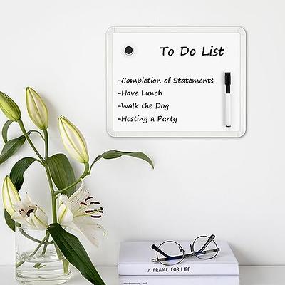 Zuozee Small Dry Erase White Board, 14”×11” Magnetic Whiteboard for Wall  and Fridge, Mini White Board with Marker and Magnets - Yahoo Shopping