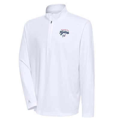 Antigua Detroit Tigers Black Tribute Quarter-Zip Pullover Top