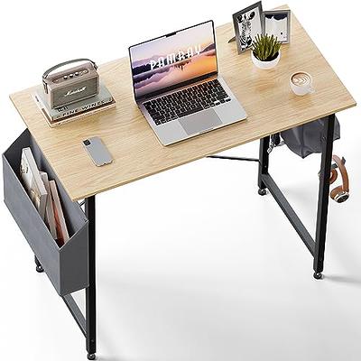 Cubiker Computer Home Office Desk with Drawers, 40 Inch Small Desk Study  Writing Table, Modern Simple PC Desk, Rustic Brown 