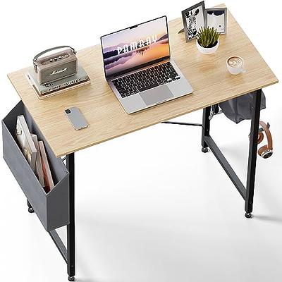 Cubiker Computer Desk 40 inch Home Office Writing Study Desk, Modern Simple  Style Laptop Table with Storage Bag, Black