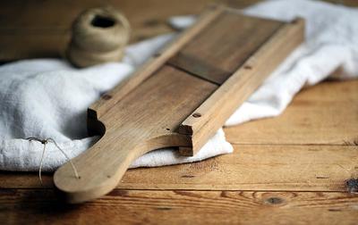 Antique Cabbage Slicer Cutter Mandolin Slaw Board Wood Shredder