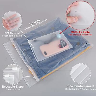 Svaldo T-Shirt Bags, 100PCS 9x12 inch Frosted Zipper Packaging Bags for  Clothing, Resealable Poly Plastic Apparel Merchandise Zip Bags for Shipping  Clothes Shirt Jeans, with Vent Hole, 3 Mil - Yahoo Shopping