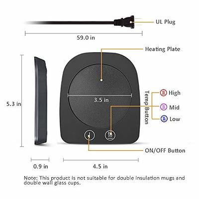Best Coffee Span - VOBAGA Coffee Mug Warmer&Cup Warmer for Office Desk Use, Electric  Beverage Warmer with Three Temperature Settings, ☕3-Temperature Settings:  Our electric mug warmer can slow down the cooling speed