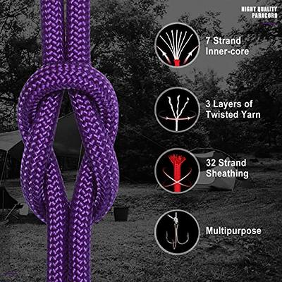 WEREWOLVES 550lb Paracord/Parachute Cord - 7 Strand Core Paracord Rope -  Type III Parachute Cord 100', 200', Paracord for Camping, Hiking and  Survival (100FT, Acid Purple) - Yahoo Shopping