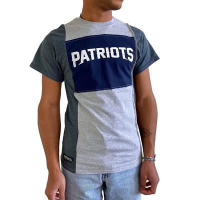 Men's Refried Apparel Navy/Red Houston Texans Sustainable Upcycled Split  T-Shirt