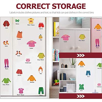 Toddmomy Sticker Labels 3 Sets Dresser Clothing Decals Boys Girls Clothing  Sort Wall Sticker Removable Clothes Classification Label Dresser Decals  Labels for Home Bedroom Decorations Kids Room Decor - Yahoo Shopping