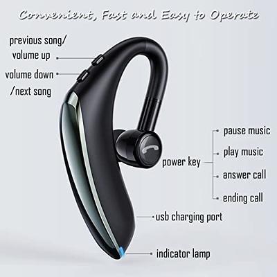 New Bee Bluetooth Headset W/Mic Wireless Earpiece in-Ear Business Earbuds  for iOS Android Cellphone