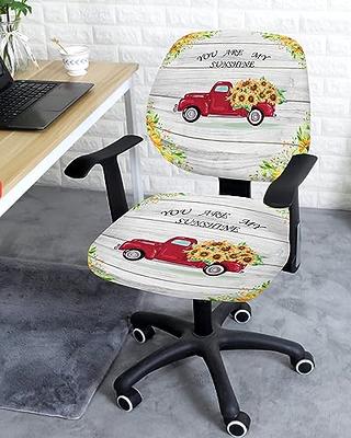 Possta Decor Office Chair Cover Country Sunflower Red Farm Truck Stretch Computer  Chair Slipcover,Removable Washable Rotating Chair Seat Cushion  Protector,Vintage Wood Board Yellow Watercolor Floral - Yahoo Shopping