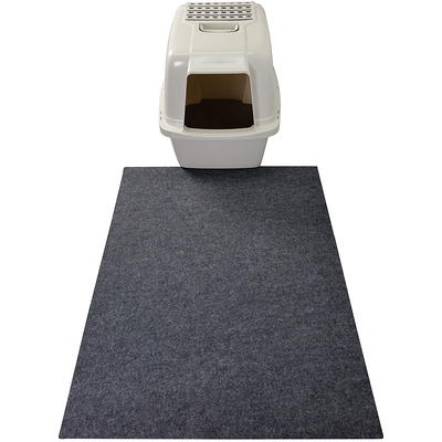 Heeyoo Cat Litter Mat, Large Kitty Litter Box Mat 47 x 35 Inches, Litter  Trapping Mat with Waterproof and Non-Slip Backing, Keep Floors Clean, Soft  on