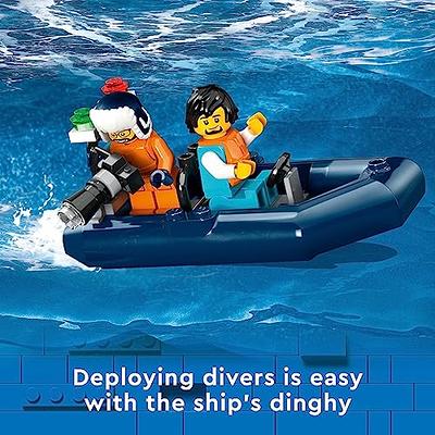 Speed Boat Water Toy, Electric Patrol Boat Coast Guard Vessel Toy Police  Speedboat Ship Model Toy Yacht Boat Bath Toy with Siren and Lights (3 PCS