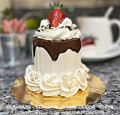Dezicakes Fake Food- Fake Cake- Home Decoration Cake Display- Artificial  Cake- Cake Decor-Cake Decoration Cake Display- Fake Cupcakes-Fake Cakes-Realistic  Fake Food - Mini Vanilla Drizzle Fake Cake - Yahoo Shopping