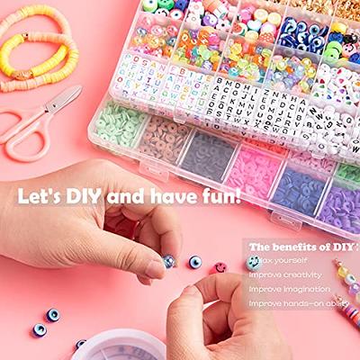 JOJANEAS Pony Beads Kit Bracelet Making Kit for Girls Beads for Bracelets  Making Friendship Bracelet Kit Smile Face Beads for Kids Letter Beads for  Jewelry Making Bracelet Beads