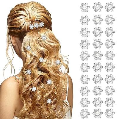 30Pcs Mini Pearl Hair Clips for Girls Hair Pins Rhinestone Hair