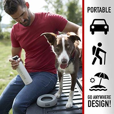 Gorilla Grip Leak Proof Portable Dog Water Bottle, Multifunction Design  with Bowl Cap, Food Grade Silicone, Dogs Drink Dispenser, for Puppy Walks