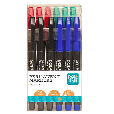 Sharpie Brush Tip Permanent Markers - 12 count