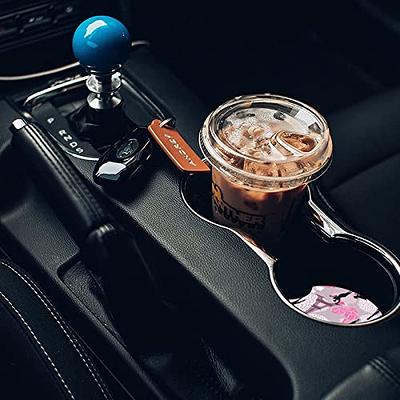 Car Cup Holder Coasters - Set of 4 Pack, Absorbent Ceramic Stone with A  Finger Notch for