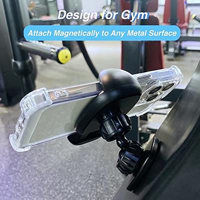 Gym Dual Magnetic Phone Mount & Holder. Attaches magnetically to Metal  Surface.