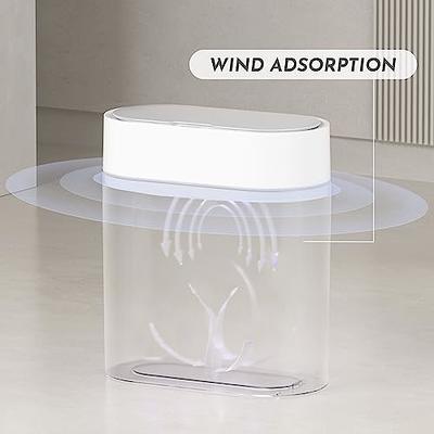 ELPHECO Motion Sensor Trash Can 2.5 Gallon Waterproof Motion Sensor Trash Can, Bathroom Trash Can, Garbage Bin for Kitchen and Office Use, White