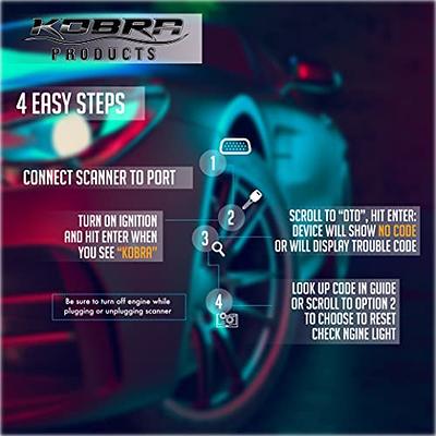 Kobra Newest Version OBD2 Scanner Car Code Reader - Universal Auto OBD Car  Diagnostic Tools for All Cars, Automotive Check Engine Readers with Reset