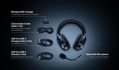  Razer Barracuda Wireless Gaming & Mobile Headset (PC