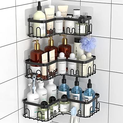Bunoxea Shower Caddy, 5-Pack Shower Shelves,Adhesive Shower Organizer  Shelves,Large Capacity,Rustproof Shower Caddy Basket Shelf,Shower Shelf for  Bathroom & Kit… in 2023