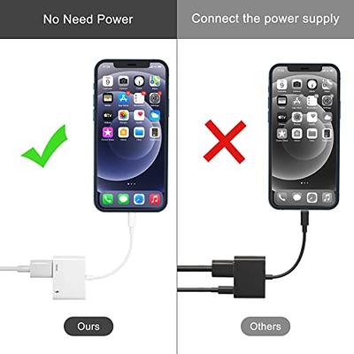 [Apple MFi Certified] Lightning to HDMI Digital AV Adapter,1080P Video &  Audio Sync Screen Converter AV Adapter with Charging Port for iPhone HDMI