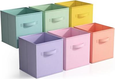 Foldable Fabric Storage Bins Cubes Baskets Containers with Dual