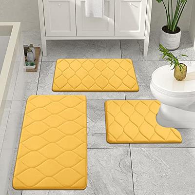 Rugs for Bathroom Floor, Non Slip Bath Mat Thick Soft Memory Foam Carpet Small  Shower Rug Mats Laundry Room DecorWashable, Water Absorbent 