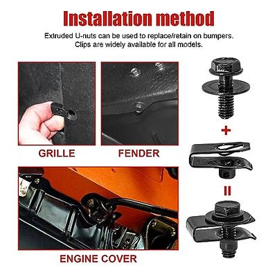 Engine Splash Shield Guard Bumper Hardware Kit Body Bolt Screw U-nut Clip  Rivet