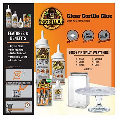 Gorilla Clear Glue, 5.75 Ounce Bottle, Clear & Heavy Duty Spray Adhesive,  Multipurpose and Repositionable, 14 Ounce, Clear, (Pack of 1) - Yahoo  Shopping