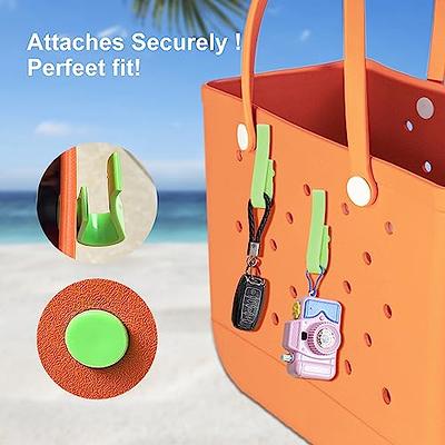 TEYOUYI Hooks Accessories for Bogg Bags, Insert Charm Cutie Cup Holder Connector Key Holder Mask Holder,2Pcs White