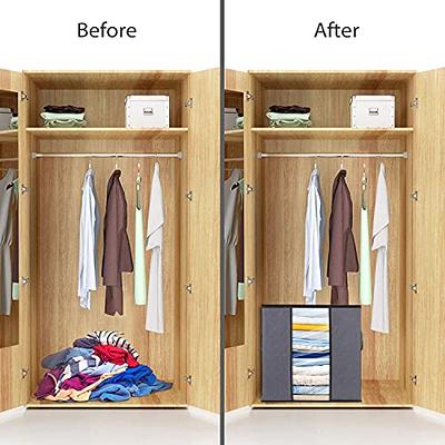 100L Large Capacity Clothes Storage Bag,3 Packs Foldable Closet Organizers  For Comforters, Blankets, Bedding, Clothes Storage Bins With Reinforced