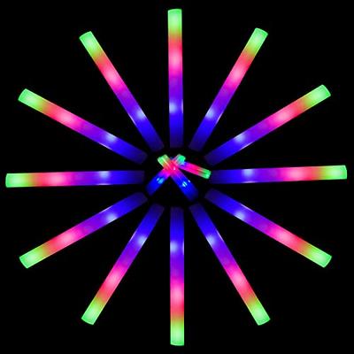 Light Up Foam Sticks Party Favors Glow Sticks for Clubs Halloween Christmas  15Pcs 