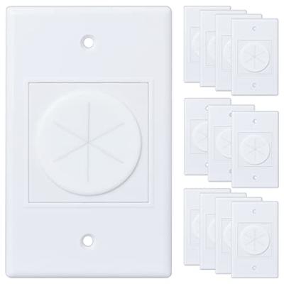 Commercial Electric 1-Gang Flexible Opening Cable Wall Plate, White 5028-WH  - The Home Depot