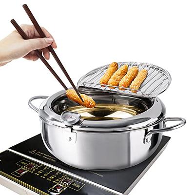 Bayou Classic 1101 10-qt Stainless Steel Fry Pot Perfect For Frying Fish  Shrimp Chicken Hushpuppies and Fries Includes Stainless Steel Perforated