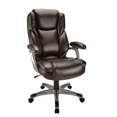 Realspace Modern Comfort Pizana Boucl Fabric High Back Executive Office  Chair Light SandBrushed Nickel BIFMA Compliant - Office Depot