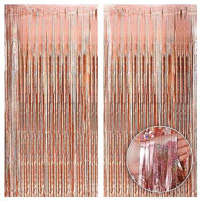 KATCHON KatchOn, Iridescent Red Backdrop Curtain - 6.4x8 Feet, Pack of 2, Red  Streamers for Red Party Decorations